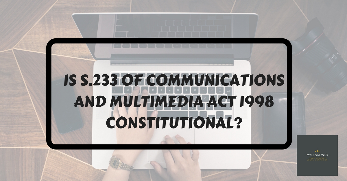 IS SECTION 233 COMMUNICATIONS AND MULTIMEDIA ACT (CMA) 1998